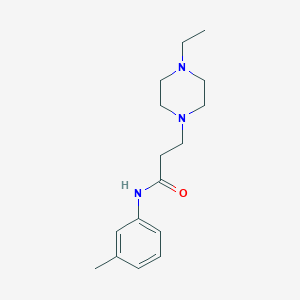 molecular formula C16H25N3O B248541 3-(4-ethylpiperazin-1-yl)-N-(3-methylphenyl)propanamide 