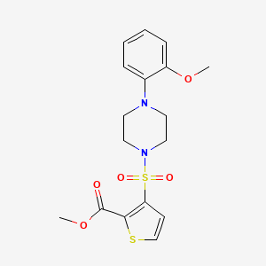 molecular formula C17H20N2O5S2 B2485425 Methyl 3-{[4-(2-methoxyphenyl)piperazin-1-yl]sulfonyl}thiophene-2-carboxylate CAS No. 895262-51-8