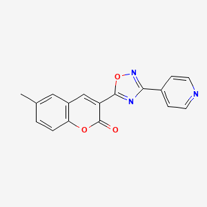 molecular formula C17H11N3O3 B2485429 6-methyl-3-(3-pyridin-4-yl-1,2,4-oxadiazol-5-yl)-2H-chromen-2-one CAS No. 892755-12-3
