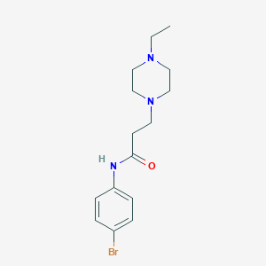 molecular formula C15H22BrN3O B248543 N-(4-bromophenyl)-3-(4-ethyl-1-piperazinyl)propanamide 
