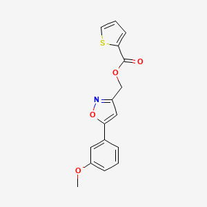 molecular formula C16H13NO4S B2485433 (5-(3-Methoxyphenyl)isoxazol-3-yl)methyl thiophene-2-carboxylate CAS No. 953006-92-3