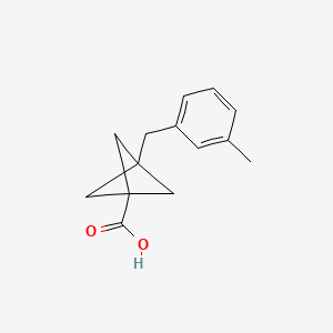 molecular formula C14H16O2 B2485446 3-[(3-Methylphenyl)methyl]bicyclo[1.1.1]pentane-1-carboxylic acid CAS No. 2287279-95-0