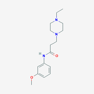 molecular formula C16H25N3O2 B248545 3-(4-ethylpiperazin-1-yl)-N-(3-methoxyphenyl)propanamide 