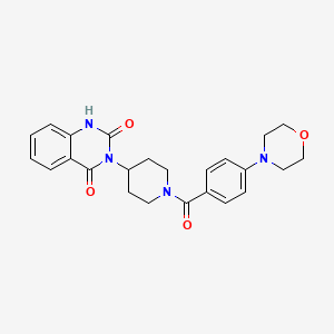 3-(1-(4-morpholinobenzoyl)piperidin-4-yl)quinazoline-2,4(1H,3H)-dione