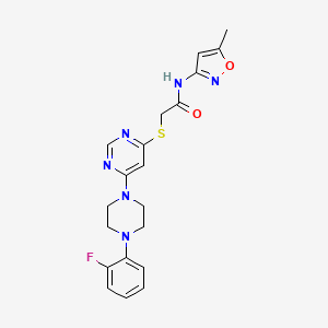 2-((6-(4-(2-fluorophenyl)piperazin-1-yl)pyrimidin-4-yl)thio)-N-(5-methylisoxazol-3-yl)acetamide