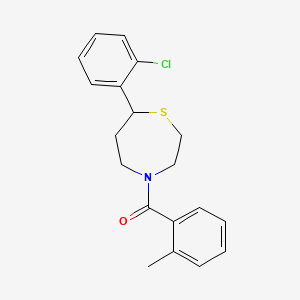 (7-(2-Chlorophenyl)-1,4-thiazepan-4-yl)(o-tolyl)methanone