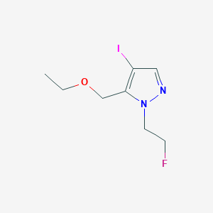 molecular formula C8H12FIN2O B2485480 5-(ethoxymethyl)-1-(2-fluoroethyl)-4-iodo-1H-pyrazole CAS No. 1856087-48-3