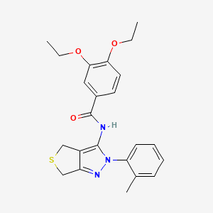 3,4-diethoxy-N-[2-(2-methylphenyl)-4,6-dihydrothieno[3,4-c]pyrazol-3-yl]benzamide