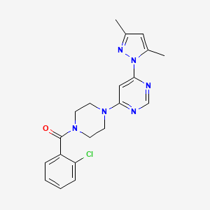 (2-chlorophenyl)(4-(6-(3,5-dimethyl-1H-pyrazol-1-yl)pyrimidin-4-yl)piperazin-1-yl)methanone