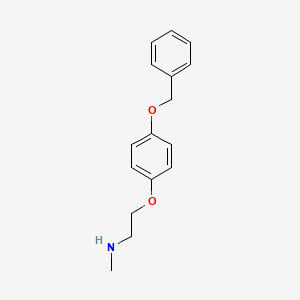 molecular formula C16H19NO2 B2485491 {2-[4-(苄氧基)苯氧基]乙基}(甲基)胺 CAS No. 1001587-28-5