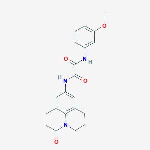 N1-(3-methoxyphenyl)-N2-(3-oxo-1,2,3,5,6,7-hexahydropyrido[3,2,1-ij]quinolin-9-yl)oxalamide
