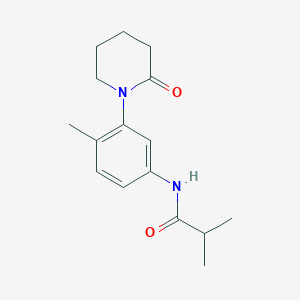 molecular formula C16H22N2O2 B2485496 N-(4-methyl-3-(2-oxopiperidin-1-yl)phenyl)isobutyramide CAS No. 941873-20-7