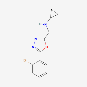molecular formula C12H12BrN3O B2485501 N-{[5-(2-bromophenyl)-1,3,4-oxadiazol-2-yl]methyl}cyclopropanamine CAS No. 790263-24-0
