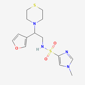 N-(2-(furan-3-yl)-2-thiomorpholinoethyl)-1-methyl-1H-imidazole-4-sulfonamide