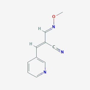 molecular formula C10H9N3O B2485506 (2Z)-2-[(1E)-(甲氧基亚胺)甲基]-3-(吡啶-3-基)丙-2-烯腈 CAS No. 339278-26-1