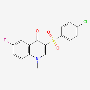 3-(4-Chlorobenzenesulfonyl)-6-fluoro-1-methyl-1,4-dihydroquinolin-4-one