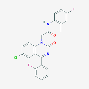 2-(6-chloro-4-(2-fluorophenyl)-2-oxoquinazolin-1(2H)-yl)-N-(4-fluoro-2-methylphenyl)acetamide