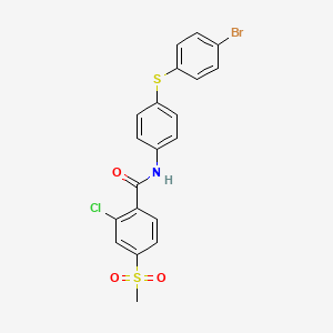 N-{4-[(4-bromophenyl)sulfanyl]phenyl}-2-chloro-4-(methylsulfonyl)benzenecarboxamide