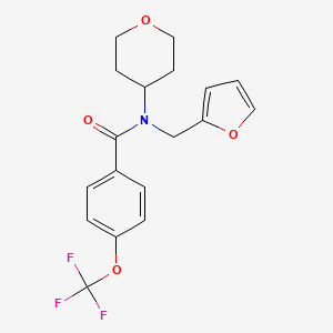 N-(furan-2-ylmethyl)-N-(tetrahydro-2H-pyran-4-yl)-4-(trifluoromethoxy)benzamide