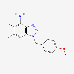 molecular formula C17H19N3O B2485535 1-(4-methoxybenzyl)-5,6-dimethyl-1H-1,3-benzimidazol-4-amine CAS No. 338423-66-8