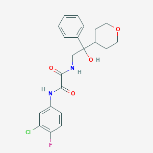 N1-(3-chloro-4-fluorophenyl)-N2-(2-hydroxy-2-phenyl-2-(tetrahydro-2H-pyran-4-yl)ethyl)oxalamide