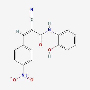 (Z)-2-cyano-N-(2-hydroxyphenyl)-3-(4-nitrophenyl)acrylamide