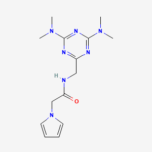 N-((4,6-bis(dimethylamino)-1,3,5-triazin-2-yl)methyl)-2-(1H-pyrrol-1-yl)acetamide