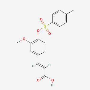 3-{3-Methoxy-4-[(4-methylbenzenesulfonyl)oxy]phenyl}prop-2-enoic acid