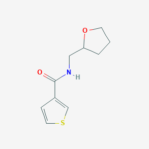 molecular formula C10H13NO2S B2485553 N-((tetrahydrofuran-2-yl)methyl)thiophene-3-carboxamide CAS No. 1623895-97-5