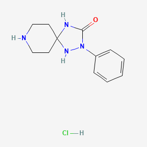 2-Phenyl-1,2,4,8-tetraazaspiro[4.5]decan-3-one hydrochloride