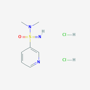 molecular formula C7H13Cl2N3OS B2485568 N-甲基-N-(吡啶-3-基磺酰亚胺)甲胺;二盐酸盐 CAS No. 2418707-75-0
