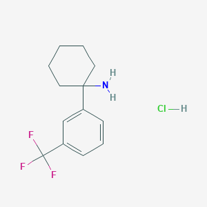 molecular formula C13H17ClF3N B2485572 1-[3-(Trifluoromethyl)phenyl]cyclohexan-1-amine hydrochloride CAS No. 125802-22-4