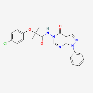 2-(4-chlorophenoxy)-2-methyl-N-(4-oxo-1-phenyl-1H-pyrazolo[3,4-d]pyrimidin-5(4H)-yl)propanamide