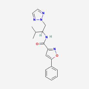 molecular formula C17H19N5O2 B2485595 N-(3-methyl-1-(2H-1,2,3-triazol-2-yl)butan-2-yl)-5-phenylisoxazole-3-carboxamide CAS No. 2034549-93-2