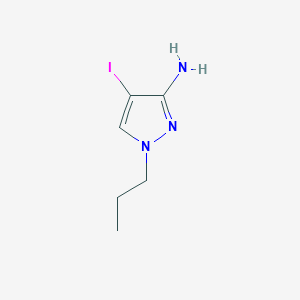 molecular formula C6H10IN3 B2485597 4-Iodo-1-propylpyrazole-3-ylamine CAS No. 1354706-77-6
