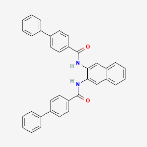4-phenyl-N-[3-[(4-phenylbenzoyl)amino]naphthalen-2-yl]benzamide