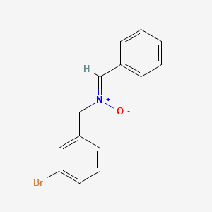 molecular formula C14H12BrNO B2485612 (3-溴苯甲基)[(Z)-苯甲基亚甲基]铵盐 CAS No. 939893-12-6