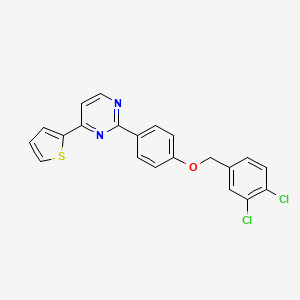 molecular formula C21H14Cl2N2OS B2485618 2-{4-[(3,4-二氯苯甲基)氧基]苯基}-4-(2-噻吩基)嘧啶 CAS No. 477862-31-0