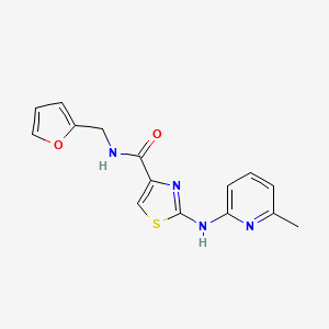 molecular formula C15H14N4O2S B2485622 N-(呋喃-2-甲基)-2-((6-甲基吡啶-2-基)氨基)噻唑-4-甲酰胺 CAS No. 1286733-17-2