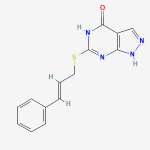 6-(cinnamylthio)-1H-pyrazolo[3,4-d]pyrimidin-4(5H)-one