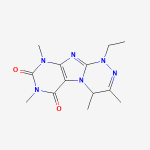 molecular formula C13H18N6O2 B2485632 1-Ethyl-3,4,7,9-tetramethyl-4H-purino[8,7-c][1,2,4]triazine-6,8-dione CAS No. 898440-72-7