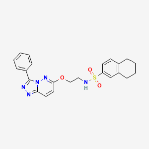 N-(2-((3-phenyl-[1,2,4]triazolo[4,3-b]pyridazin-6-yl)oxy)ethyl)-5,6,7,8-tetrahydronaphthalene-2-sulfonamide
