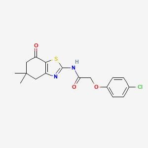 2-(4-chlorophenoxy)-N-(5,5-dimethyl-7-oxo-4,5,6,7-tetrahydro-1,3-benzothiazol-2-yl)acetamide