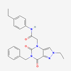 molecular formula C24H25N5O3 B2485655 N-(5-{[(sec-butylamino)carbonyl]amino}-1,3-benzothiazol-2-yl)propanamide CAS No. 951592-59-9