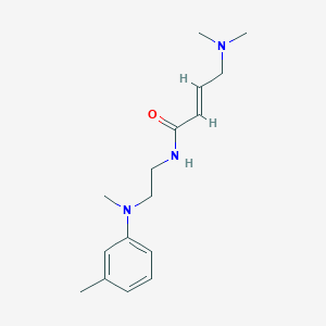 (E)-4-(Dimethylamino)-N-[2-(N,3-dimethylanilino)ethyl]but-2-enamide