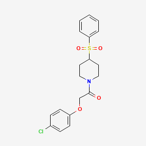 2-(4-Chlorophenoxy)-1-(4-(phenylsulfonyl)piperidin-1-yl)ethanone