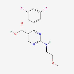 4-(3,5-Difluorophenyl)-2-[(2-methoxyethyl)amino]-5-pyrimidinecarboxylic acid