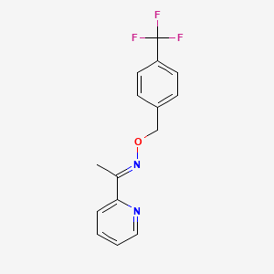 molecular formula C15H13F3N2O B2485680 1-(2-吡啶基)-1-乙酮 O-[4-(三氟甲基)苯甲基]肟 CAS No. 866154-54-3
