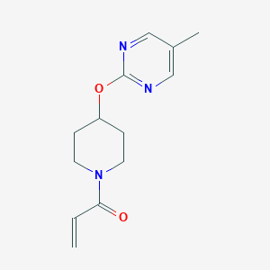 molecular formula C13H17N3O2 B2485698 1-[4-(5-Methylpyrimidin-2-yl)oxypiperidin-1-yl]prop-2-en-1-one CAS No. 2305455-99-4