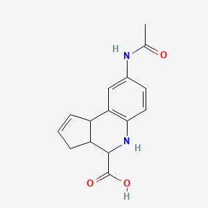 molecular formula C15H16N2O3 B2485734 8-Acetylamino-3a,4,5,9b-tetrahydro-3H-cyclopenta[c]quinoline-4-carboxylic acid CAS No. 347362-65-6